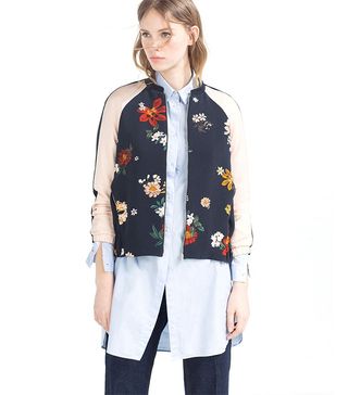 Zara + Printed Bomber Jacket