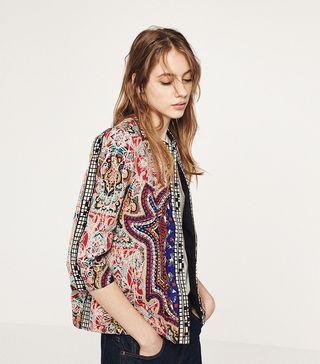 Zara + Embroidered Jacket