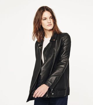 Zara + Leather Moto Jacket