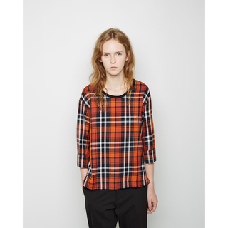 Margaret Howell + Plaid Cotton Top