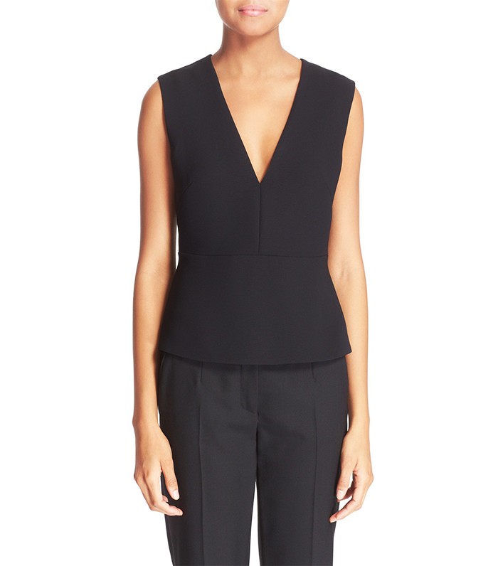McQ by Alexander McQueen + V-Neck Crepe Top