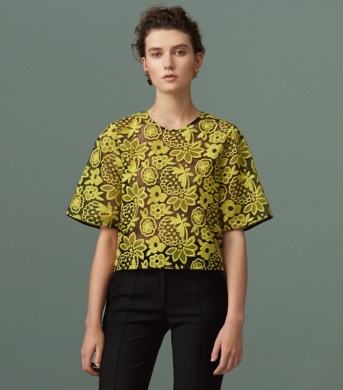 Finery + Croston Floral Organza Lace Top