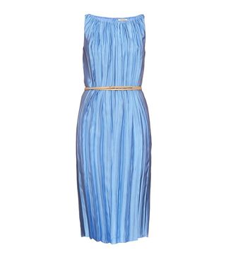 Nina Ricci + Pleated Satin Twill Dress