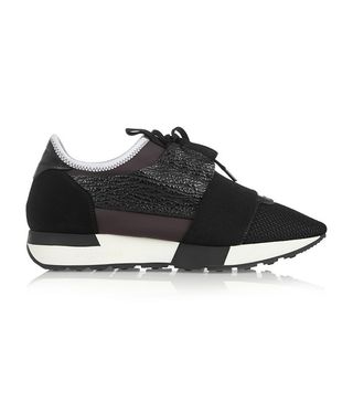 Balenciaga + Race Runner Leather, Suede and Neoprene Sneakers