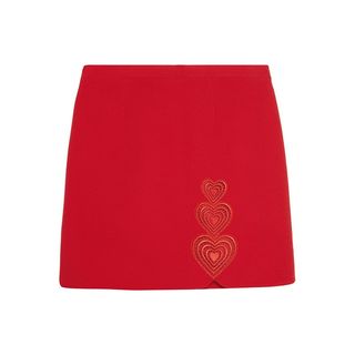 Christopher Kane + Love Heart Crepe Skirt