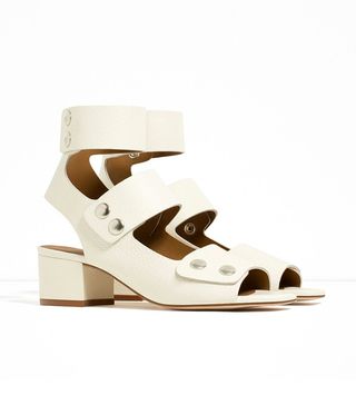 Zara + Leather Boot-Style Sandals