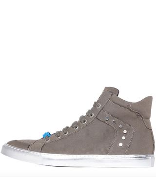 Max & Co. + Canvas Trainers With Silver-Coloured Sole