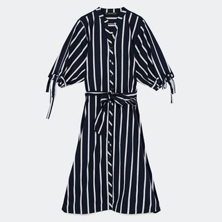 Zara + Asymmetric Striped Dress
