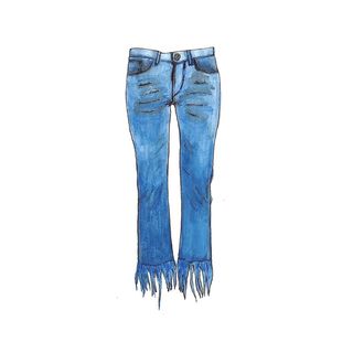 3X1 + Crop Fringe Jeans