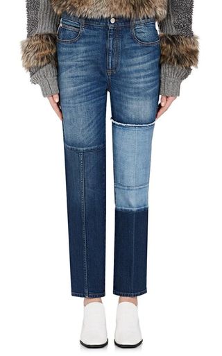 Stella McCartney + Patchwork Straight Crop Jeans