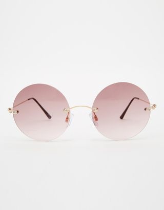 ASOS + Rimless Round Sunglasses