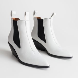 & Other Stories + White Chelsea Boots