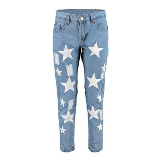 Boohoo + Emily Star Print Jeans