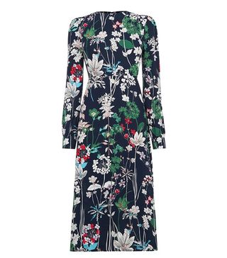 Warehouse + Oriental Floral Midi Dress