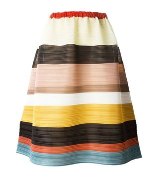 Pleats Please by Issey Miyake + Striped Pleated Skirt
