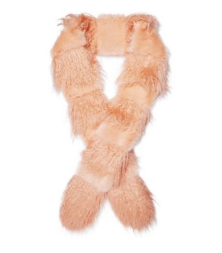Shrimps + Marnie Faux Fur and Shearling Scarf