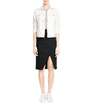 Polo Ralph Lauren + Pinstripe Pencil Skirt