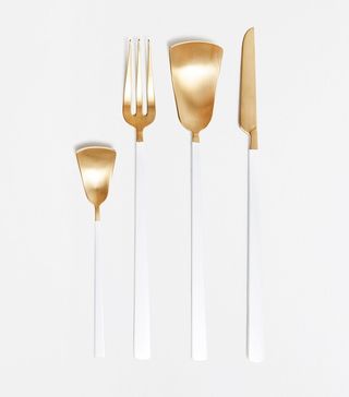 Zara Home + White Gold Contrasting Cutlery