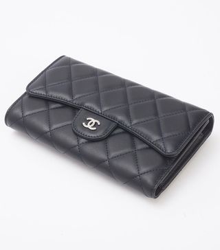 Chanel + Blue Leather Wallet