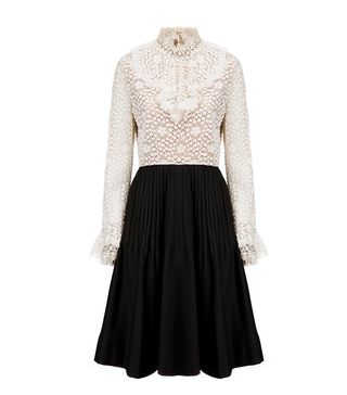 Geoffrey Beene Vintage + Lace Dress with Contrast Skirt