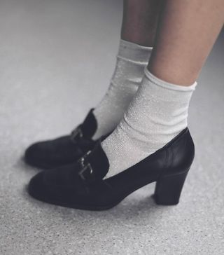 Vintage + Mid Heel Black Shoes
