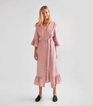 Sleeper + Judas Tree Pink Loungewear Robe Dress