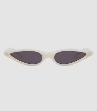 George Keburia + Sunglasses in Pearl White