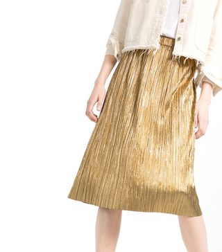 Zara + Accordion Pleat Skirt