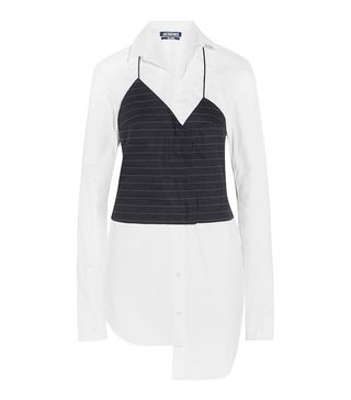 Jacquemus + Stretch-Cotton Poplin and Pinstripe Dress