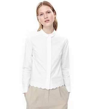 COS + Shirt with Scalloped Hem