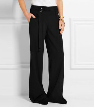Michael Kors Collection + Pleated Wool Wide-Leg Pants
