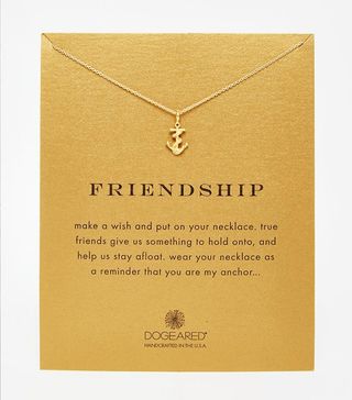 Dogeared + Gold Plated Friendship Rope Anchor Reminder Necklace