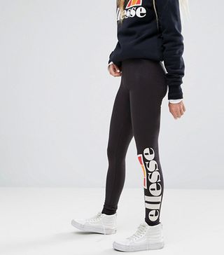 Ellesse + Leggings With Leg Logo Print