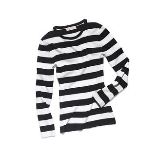 MICHAEL Michael Kors + Striped Ribbed Sweater