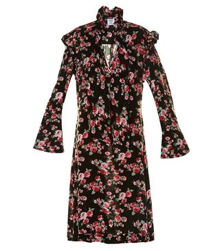 Vetements + Ruffle-Trim Floral-Print Dress