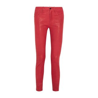 Frame Denim + Le Skinny Stretch-Leather Pants