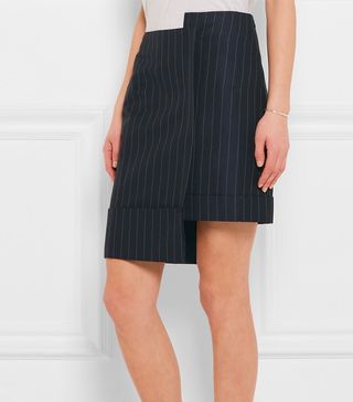 Jacquemus + Asymmetric Pinstriped Skirt