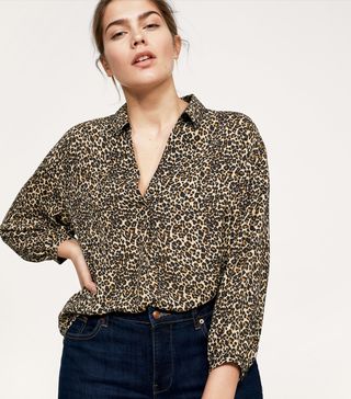 Violeta by Mango + Animal Print Blouse