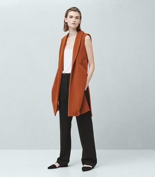 Mango + Side-Pocket Wool-Blend Waistcoat