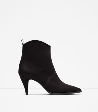 Zara + High Heel Pointed Boot