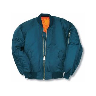 Alpha Industries + MA-1 Bomber Flight Jacket With Heavy Brass Zip