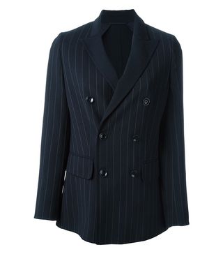 Max Mara + Pinstripe Double Breasted Blazer