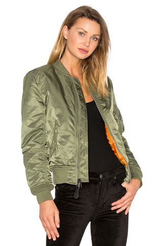 Alpha Industries + Alpha Industries MA-1 W Bomber in Sage