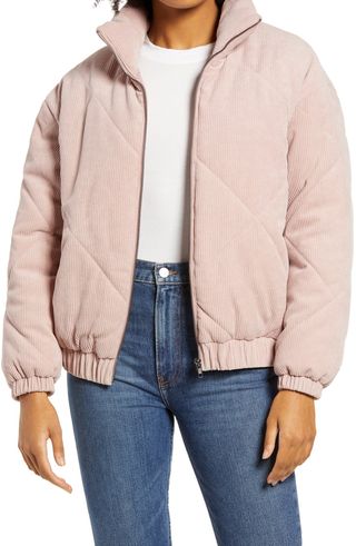 All in Favor + Quilted Corduroy Bomber Jacket