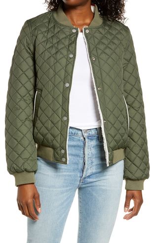 Ugg® + Reversible Quilted & Faux Shearling Bomber Jacket
