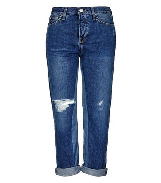 Topshop + Moto Laser Detail Boyfriend Jeans