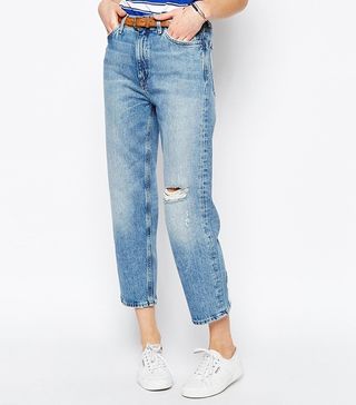 M.i.h Jeans + Jeanne Mom Jeans With Ripped Knee