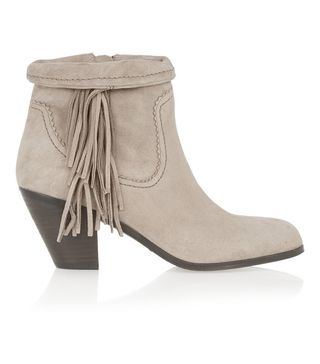 Sam Edelman + Louie Fringed Suede Ankle Boots