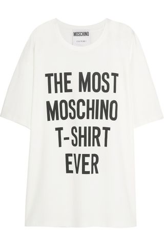 Moschino + Oversized Cotton Print T-Shirt