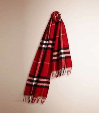 Burberry + The Classic Cashmere Scarf in Check